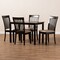 Baxton Studio Minette Sand Upholstered Espresso Finished Wood 5-Piece Dining Set 153-9397-8026 - alternate 5